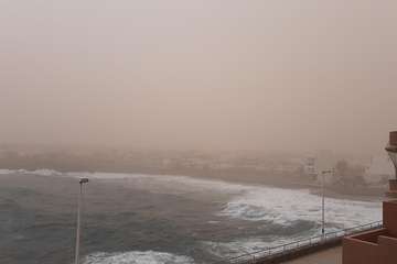 Telde bajo la calima (Foto TA)